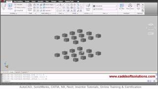AutoCAD 3D Array Command Tutorial | AutoCAD 2010 | Rectangular Polar
