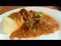 beef goulash how to make delicious beef goulash with mashed potatoes tesskitchen beefrecipe