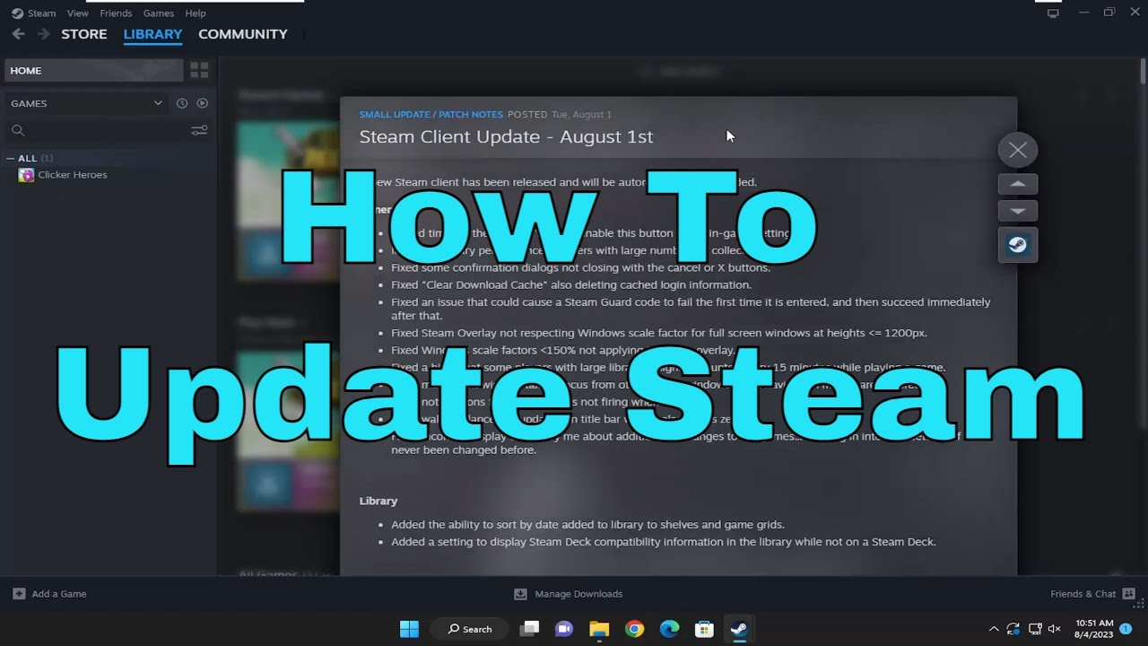 How To Update Steam To Latest Version Quick Guide Youtube