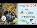 How to create a NetCDF file using Python xarray for beginners - a depth profile