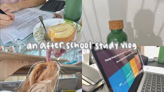 an after school study vlog 🤠