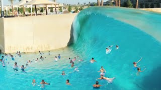 wave pool BREAKS and floods water park...
