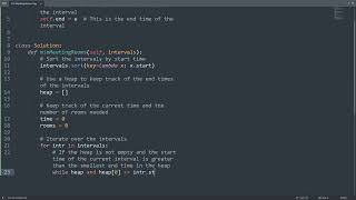Leetcode 253. Meeting Rooms II in Python | Python Leetcode | Python Coding Tutorial | Python ASMR