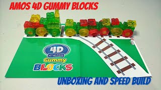 Amos 4D Gummy Blocks Train Set - Unboxing and Speed Build