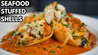 This Is My New Favorite Seafood Pasta Recipe! (Crab & Shrimp Stuffed Shells)