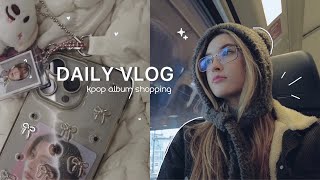 DAILY VLOG: kpop album shopping + unboxing friend 🎧🩷👛