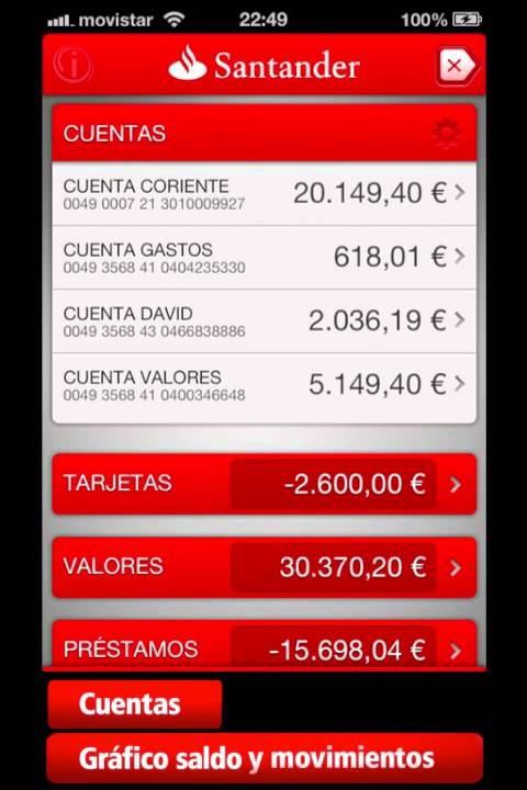 Nueva Aplicación De Banco Santander Para IPhone - Demo - YouTube