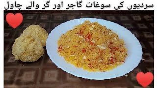 Gur Aur Gajar Wale Chawal Recipe by Master Meals|Jaggery Carrot Rice#jaggeryrice #villagehandiroti