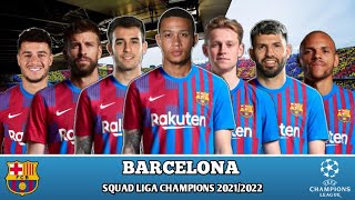 Squad Barcelona Liga Champions 2021/2022