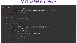 BACKTRACKING ALGORITHM DESIGN METHOD (N-QUEEN Problem )PYTHON IMPLEMENTATION - Part I