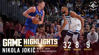 Nikola Jokić Full Round Two Game One Highlights vs. Timberwolves 🎥