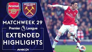 Arsenal v. West Ham | PREMIER LEAGUE HIGHLIGHTS | 3/7/2020 | NBC Sports