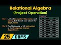 Relational Algebra (Project Operation)