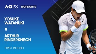 Yosuke Watanuki v Arthur Rinderknech Highlights | Australian Open 2023 First Round