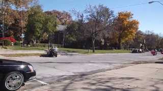 Maurice J. Fevold funeral procession with Patriot Guard