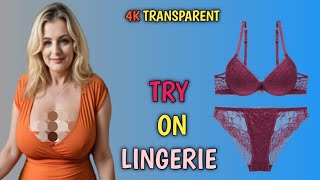 [4K] Transparent Lingerie Set | See-Through Clothes Try On Haul