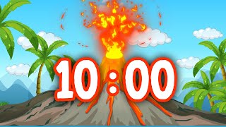 10 Minute Timer VOLCANO Explosion π Countdown with sounds
