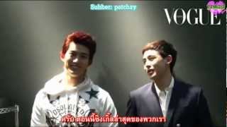 [2PM2U] 130125 Nichkhun+Taecyeon - Vogue Japan - Special message (Thaisub)