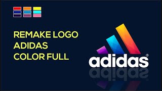 design logo ll remake the adidas logo in full color