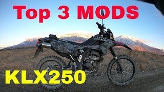 KLX250 TOP 3 MODS, top mods for any motorcycle.