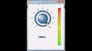 How to create Audio control with knob in visual basic