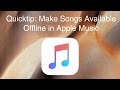 Quicktip: Make Songs Available Offline in Apple Music Quicktip: Make Songs Available Offline in Apple Music