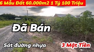 ( đã bán )6 mẫu đất 3 mặt tiền view sông, gần nhựa, chợ trường học chỉ 1 tỷ 100 triệu.