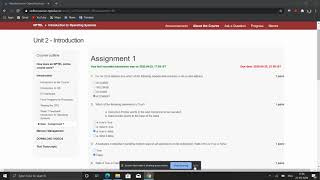 Nptel Introduction to Operating System week 1 solutions
