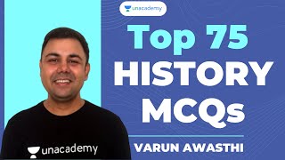 Top 75 History MCQs | Unacademy Live - SSC Exams | Varun Awasthi