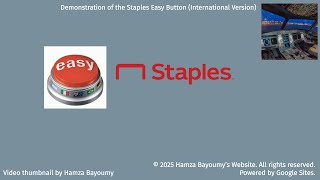 Demonstration of the Staples Easy Button (International Version)