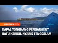 Dihantam Gelombang Tinggi, Kapal Tongkang Pengangkut Batu Kerikil Nyaris Tenggelam | Liputan 6