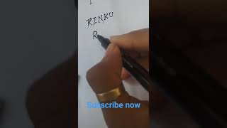 Rinku name logo design, create a rinku logo design✍️,