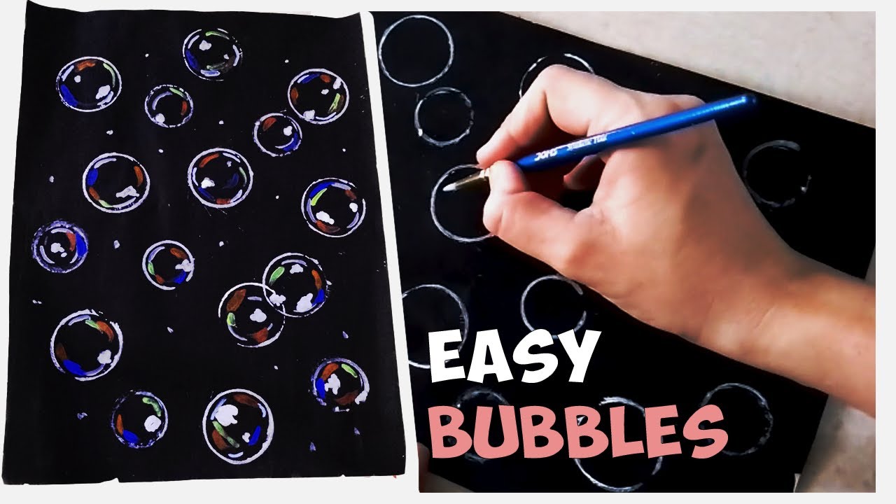 How To Draw Realistic Water Bubbles On Paper Gillubrother Drawing