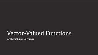 Arc-Length and Curvature