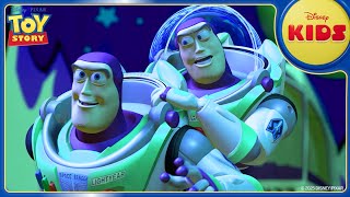 Fun Buzz Lightyear Moments 👨🚀🚀 | Pixar's Toy Story | @disneykids