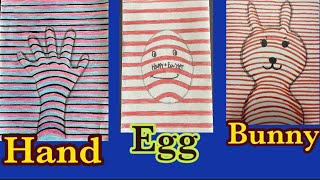 3D Drawings for Kids : Trick Art Optical Illusion : Easter Craft