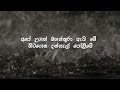 chooty kale api චූටි කාලේ අපි arjumann de seram kodi gaha yata song fan made lyric video