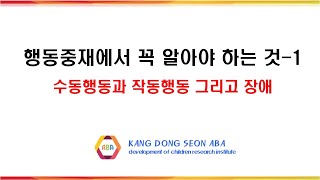 행동-행동기능-기능중재-1(수동행동과 작동행동 그리고 장애)