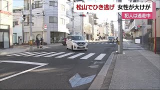 松山の木屋町の交差点でひき逃げ事件　高齢女性が足の骨折る大ケガ　自動車逃走　警察が行方捜査【愛媛】 (25/02/14 12:09)