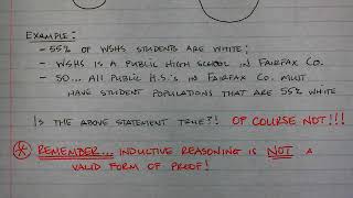 Topics 5a & 5b - Inductive v. Deductive Reasoning and Conjectures & Counterexamples