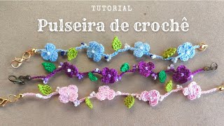 😮Incrível pulseira de crochê 🌼Tutorial super fácil!