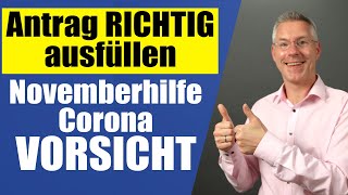 Antrag für Novemberhilfe richtig ausfüllen für Solo-Selbstständige und Steuerberater I Novemberhilfe