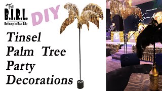 Tinsel Palm Tree Party Decorations DIY