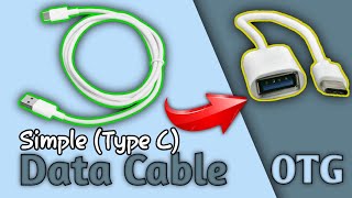 How to make USB Type-C OTG cable  - How to make OTG cable #typec #diyotg