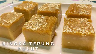 Bingka tepung pulut tersangat sedap, lemak manis dan sangat mudah.