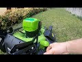 unboxing funcionamiento cortacésped de batería atopropulsado greenworks gd60lm46sp 60v 4ah 4en1