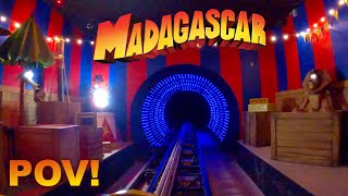 Madagascar Roller Coaster POV Indoor Launched Coaster | Mad Pursuit Motiongate D