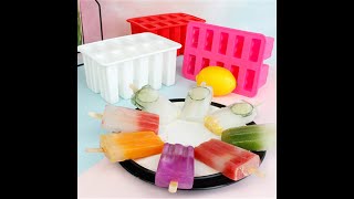 Homemade Popsicle Molds Shapes, Silicone Ice Cream Tubs Eco-Friendly