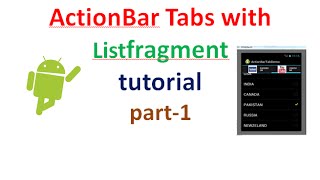 Android ActionBar Tab Example:part1| ShoutCafe.com
