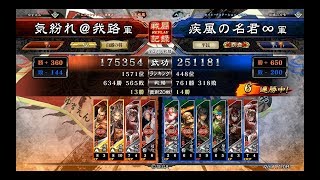 【三国志大戦4】4枚求心大水計vs趙娥ワラ【vs疾風の名君∞】【2017.10.31】